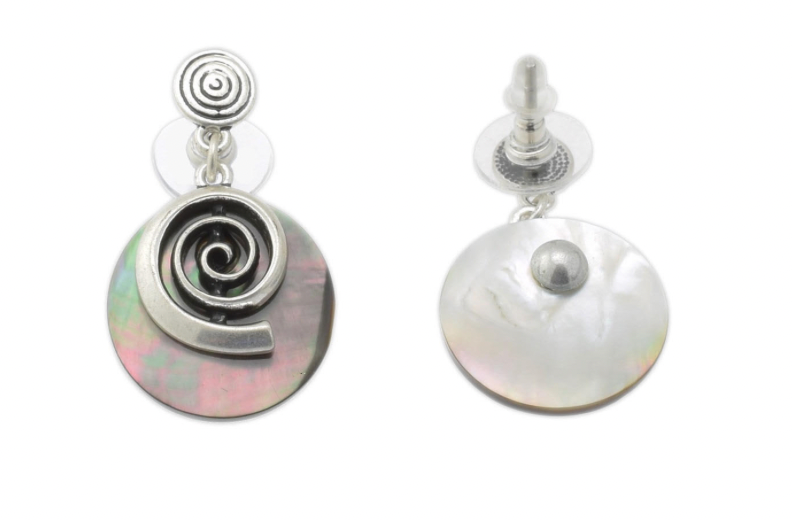 Pendientes Nácar Espiral AUE18