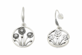 Pendientes Flor Plateada AUE1805